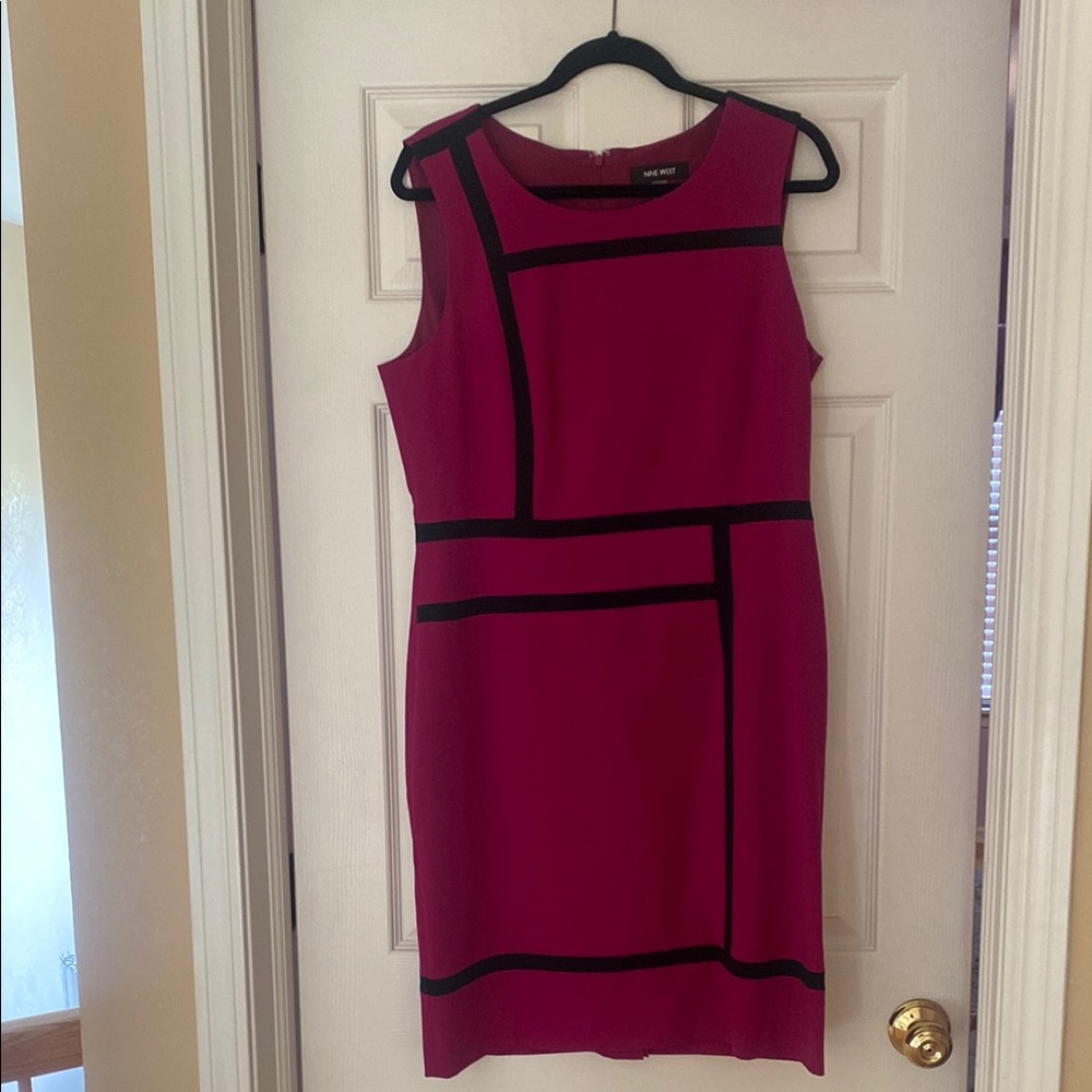 NWOT Nine Burgundy Red Sleeveless Sheath Mini Dress